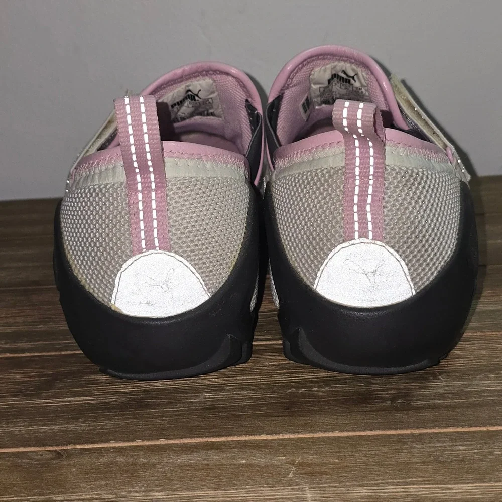 Puma Women Slip On Sneakers Pink White Reflective Y2K 343352-02 Size 9 USW